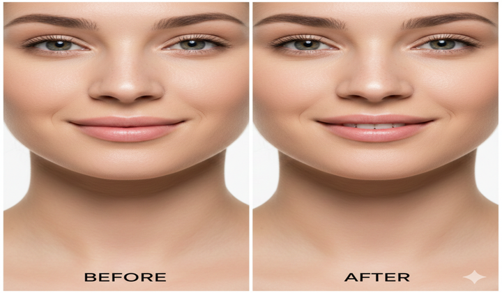 Lip Flip Before and After