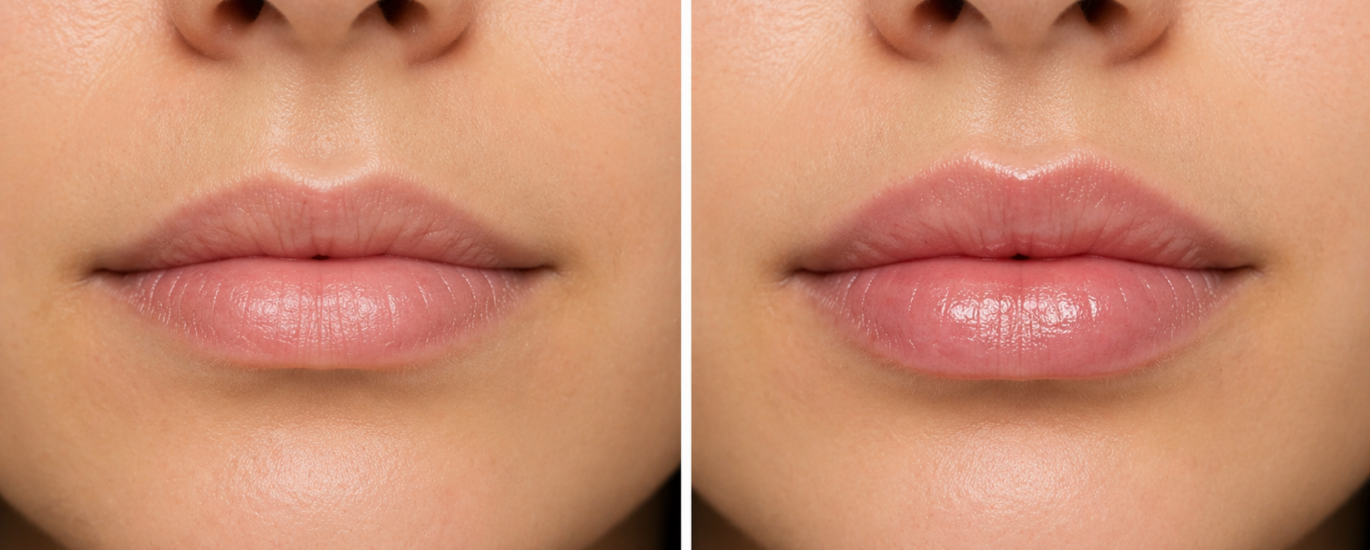 Lip Flip Before and After