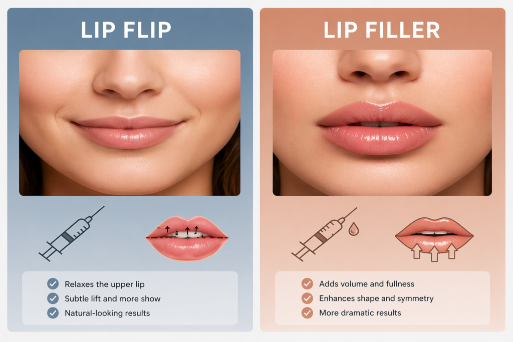 Lip Flip vs Lip Filler