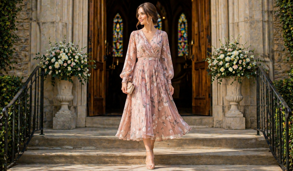 Midi Dress with Sleeves