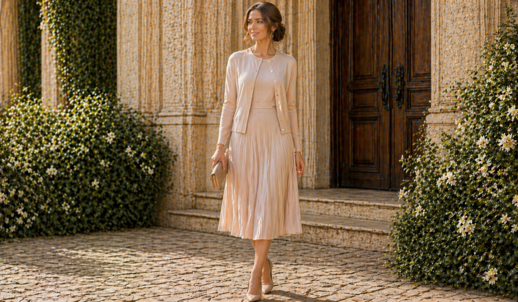 Twinset and Midi Skirt