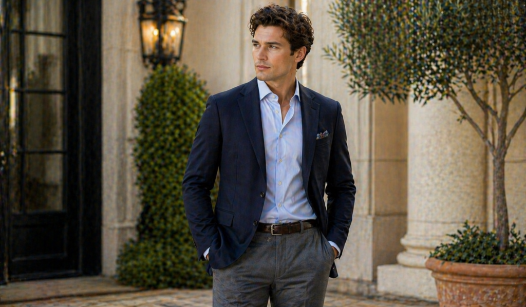 Navy Blazer and Dress Pants