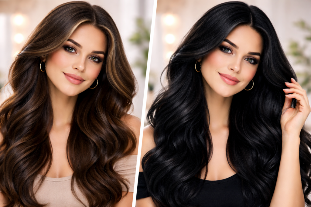 Dark Brown to Black Hair
