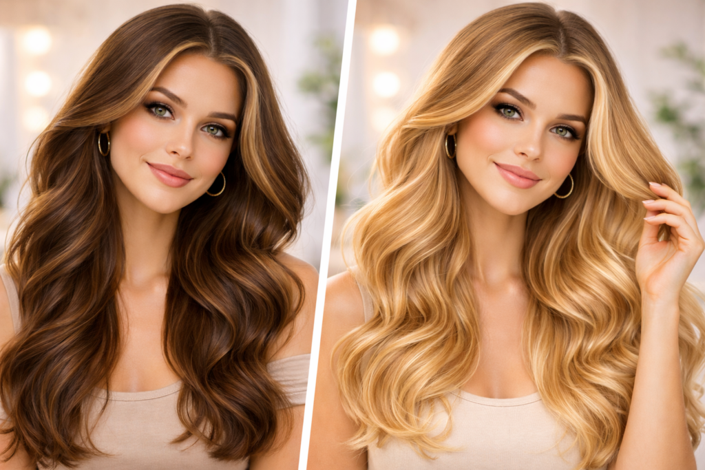 Light Brown to Dark Blonde Hair