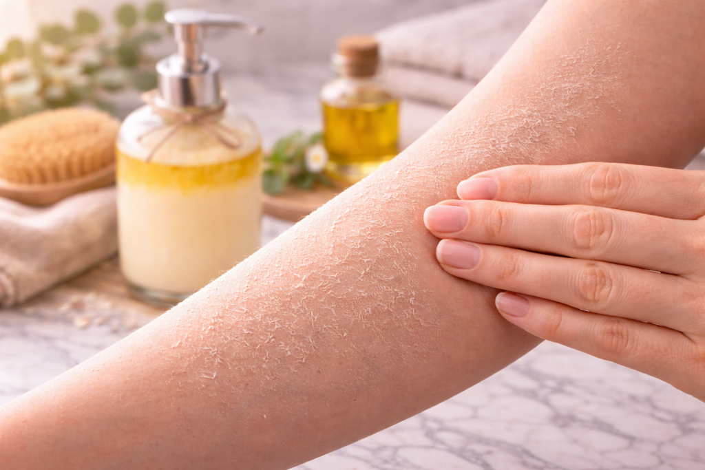 Skin feels dry after use