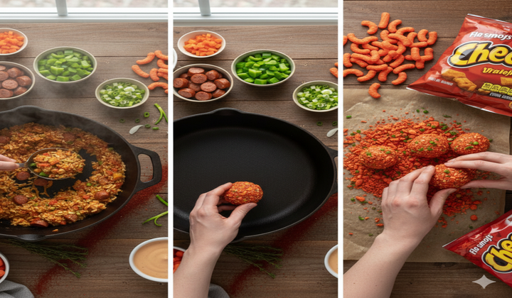 Hot Cheetos Jambalaya Balls Recipe