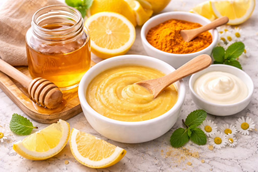 Honey and Lemon Brightening Mask