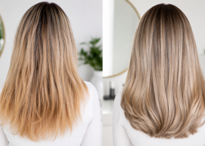 Toner Hair Before and After
