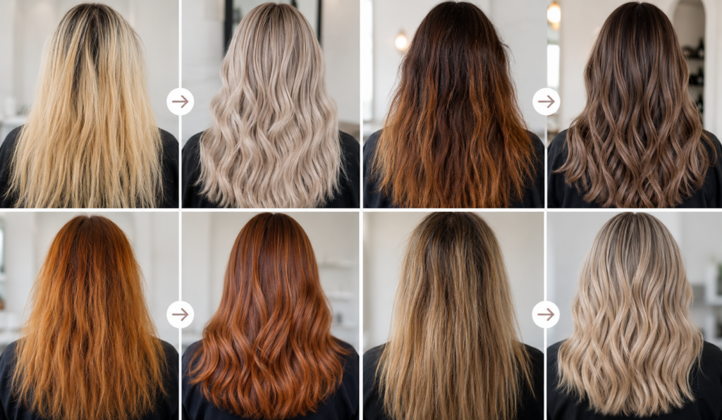Real Hair Toner Before and After