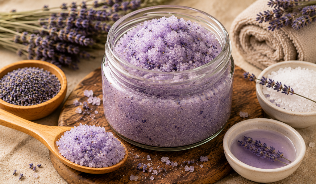 Lavender and Sea Salt Spa Scrub
