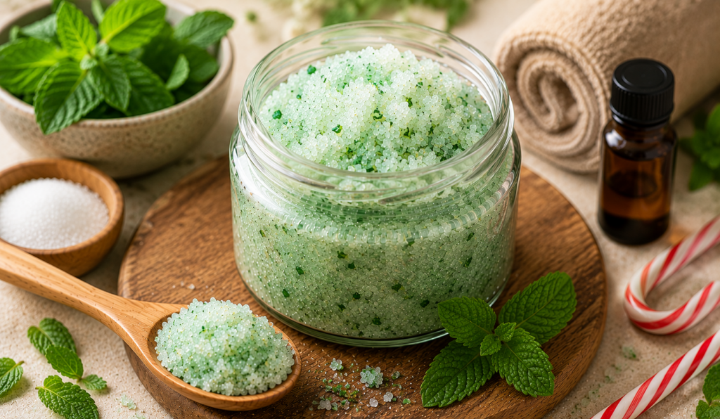 Peppermint and Sugar Energizing Scrub