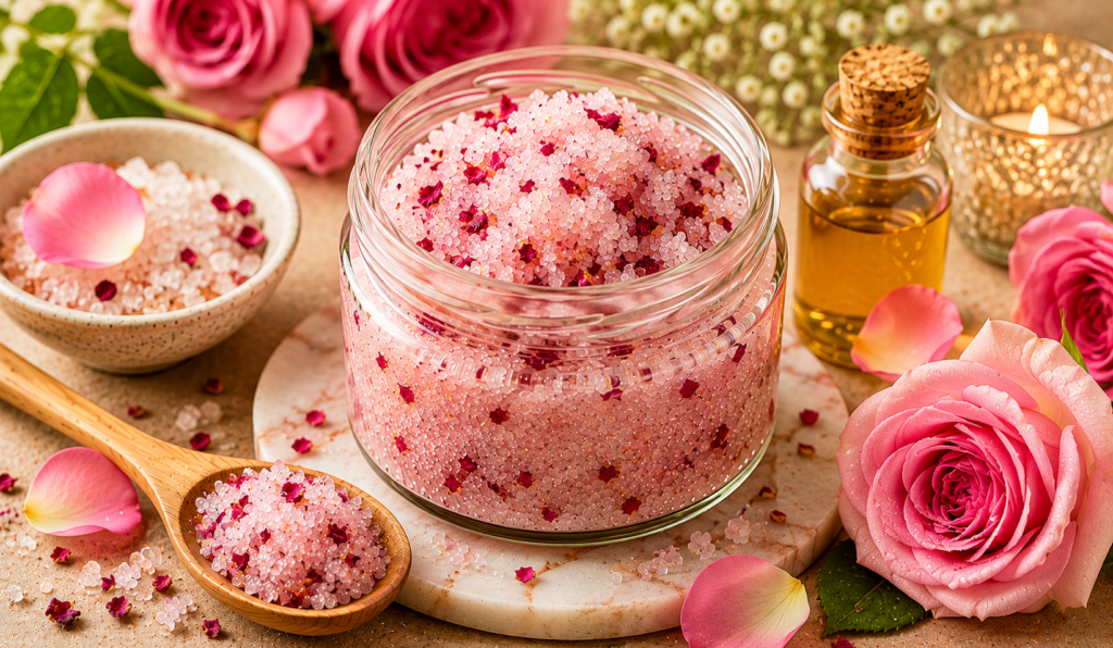 Rose and Sea Salt Luxe Scrub