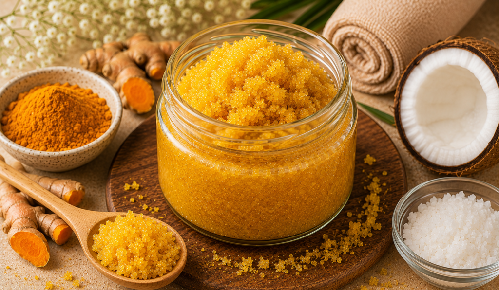 Turmeric and Coconut Brightening Scrub