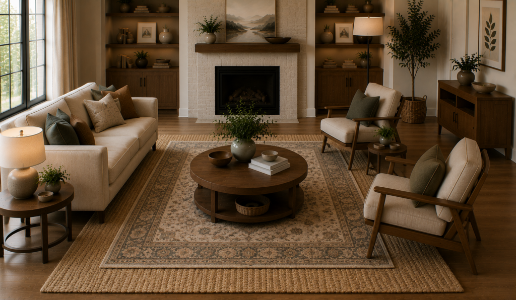 Layer Rugs Strategically