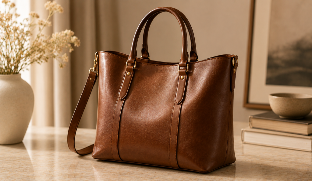 A leather bag