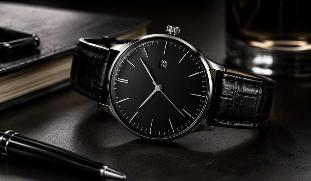 A black face watch