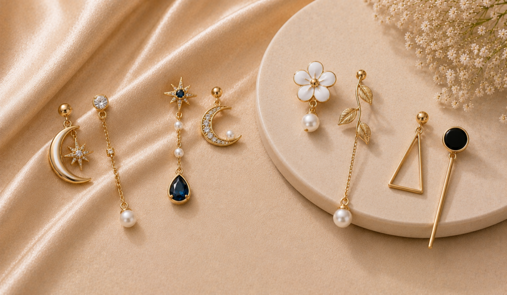 Mismatched earrings