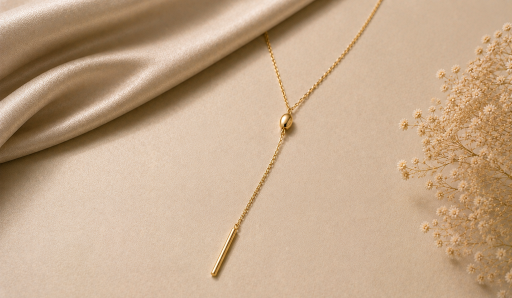 Gold Lariat Necklace