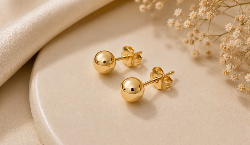 Gold Stud Earrings