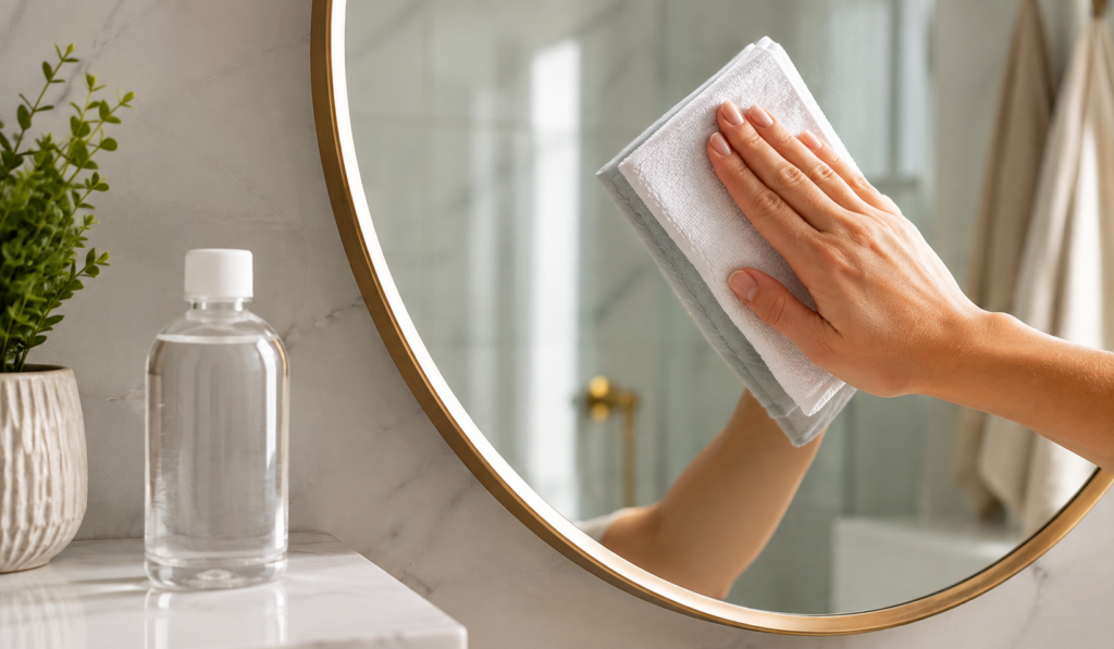 Rubbing Alcohol Mirror Cleaner