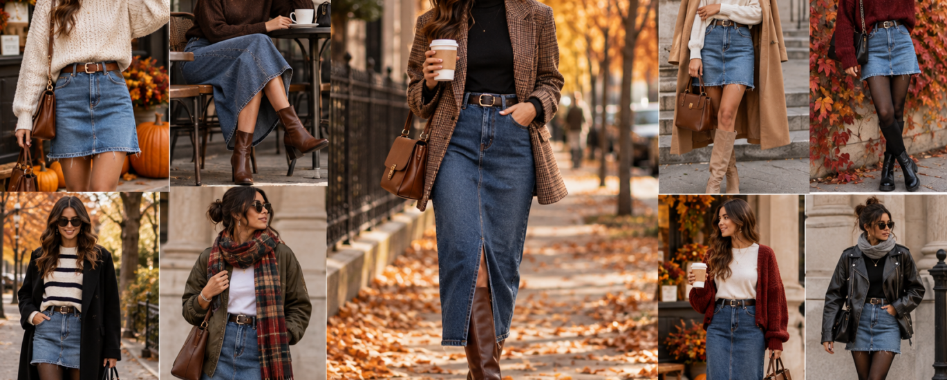 style denim skirt
