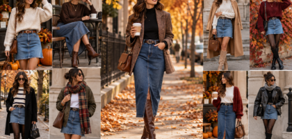 style denim skirt