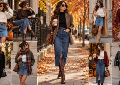 style denim skirt