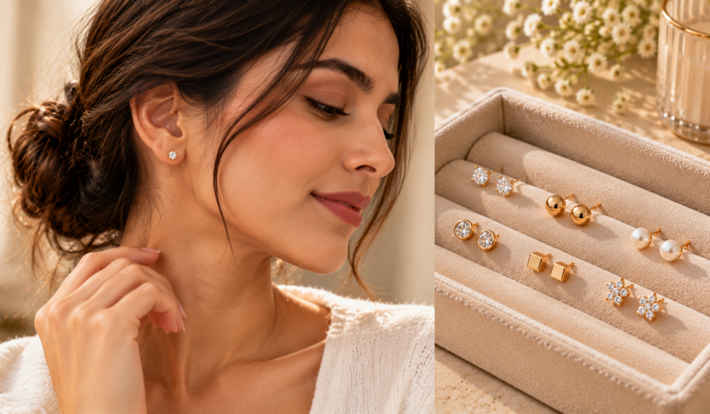 Small stud earrings