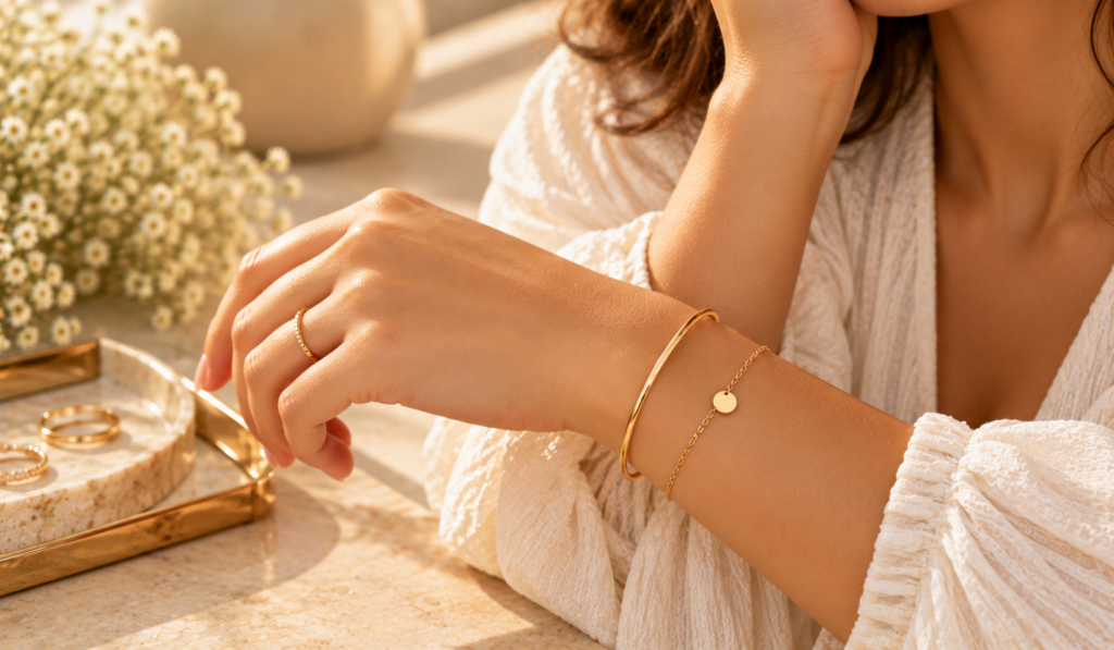 slim bangle or bracelet