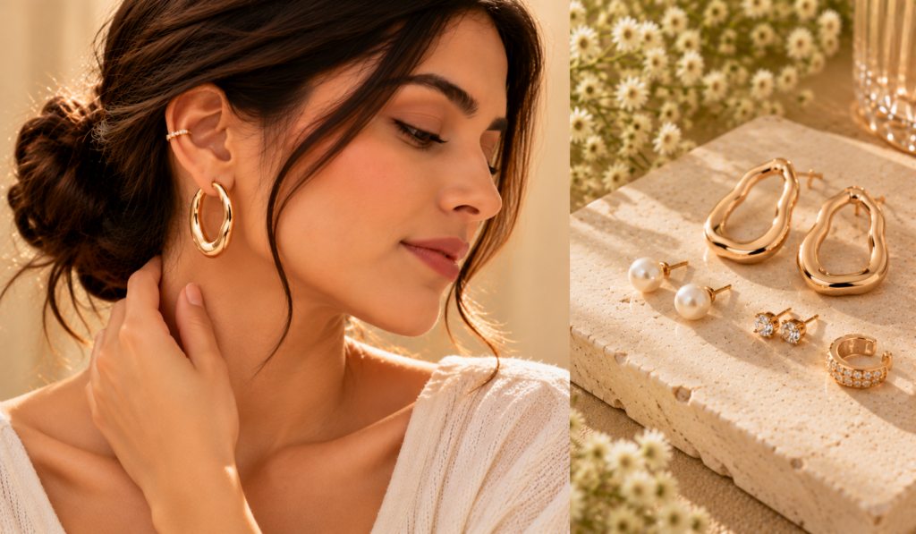 One statement earring or ear cuff